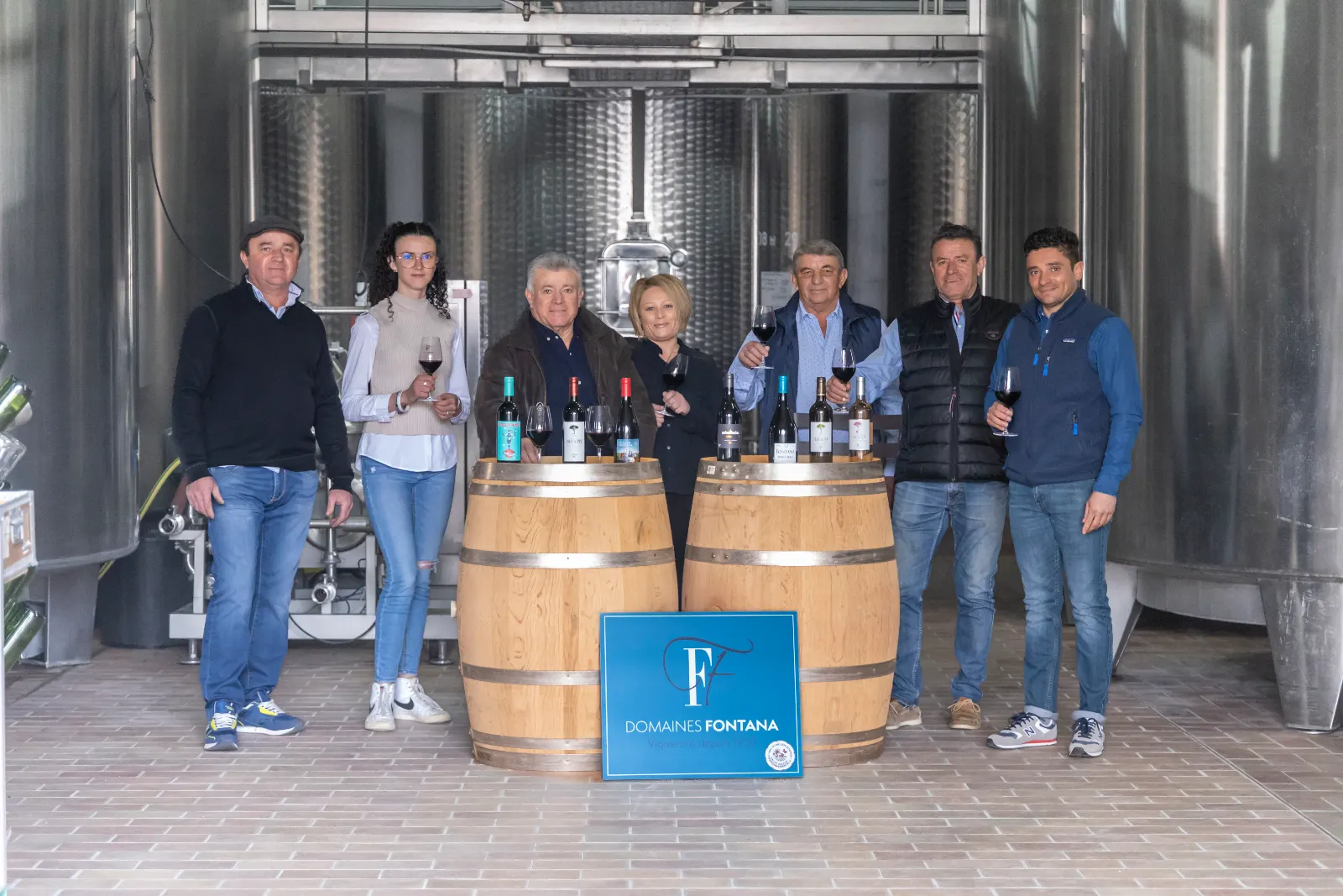 La Famille Fontana qui travaille sur le Domaine