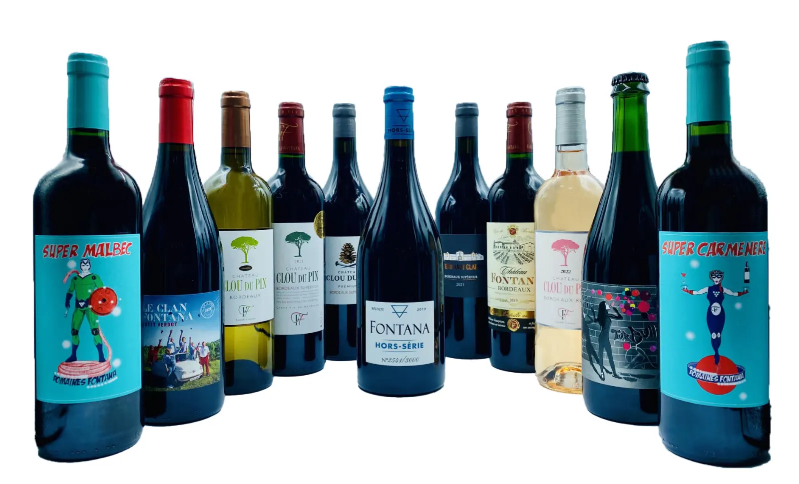 une partie de notre gamme de vins